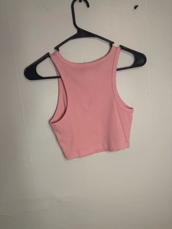 Pink Ribbed Razorback Tank - Picture 2 of 2